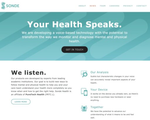 声だけで心と体の調子が分かる？米Sonde Health社