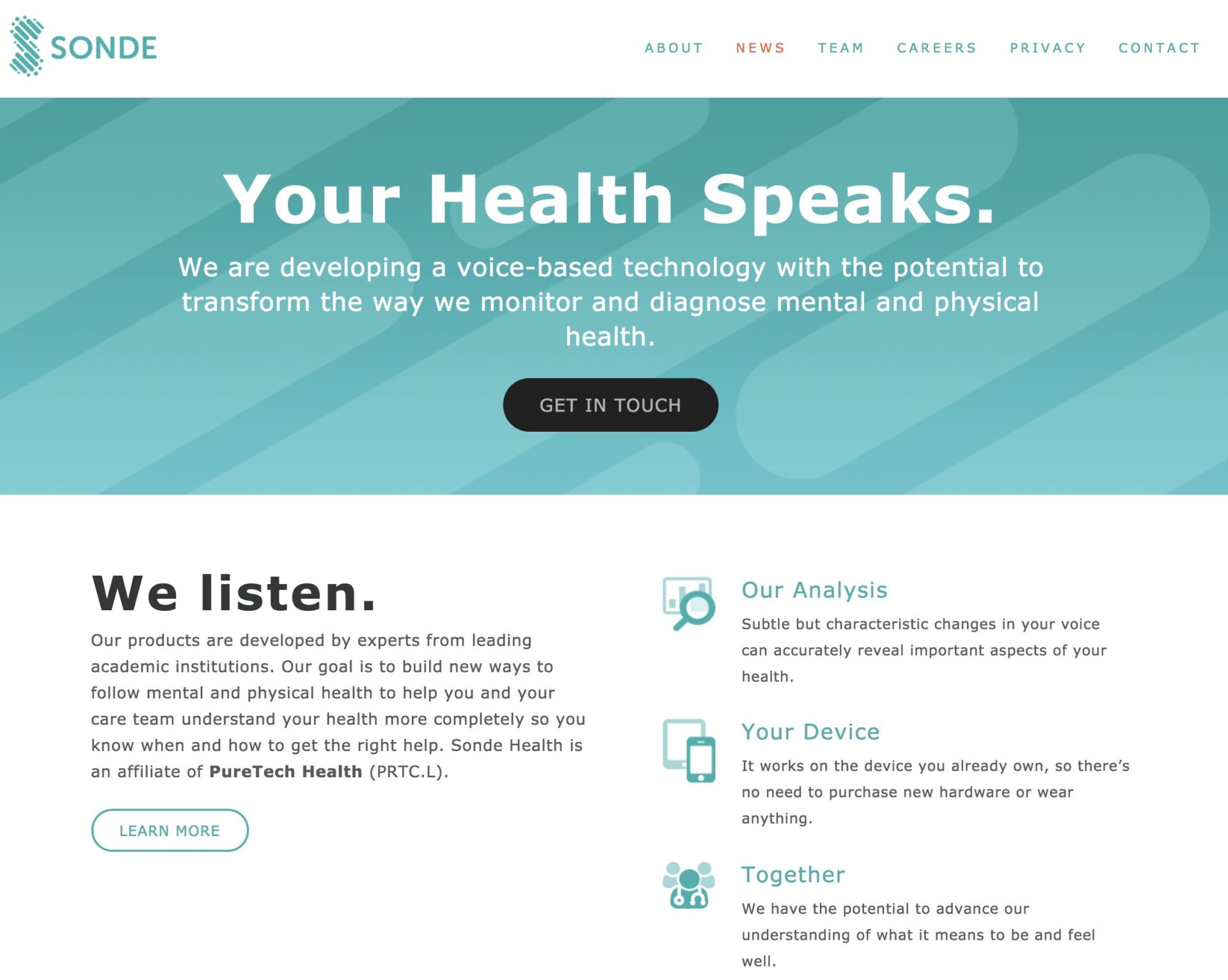 声だけで心と体の調子が分かる？米Sonde Health社