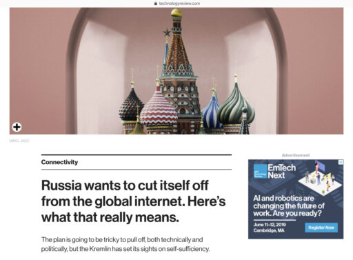 ロシアが自国をインターネットから切り離す実験開始