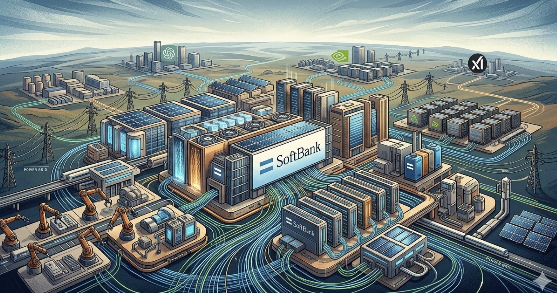 ソフトバンク、AI社会インフラ企業に　米で10GW級データセンター開発
