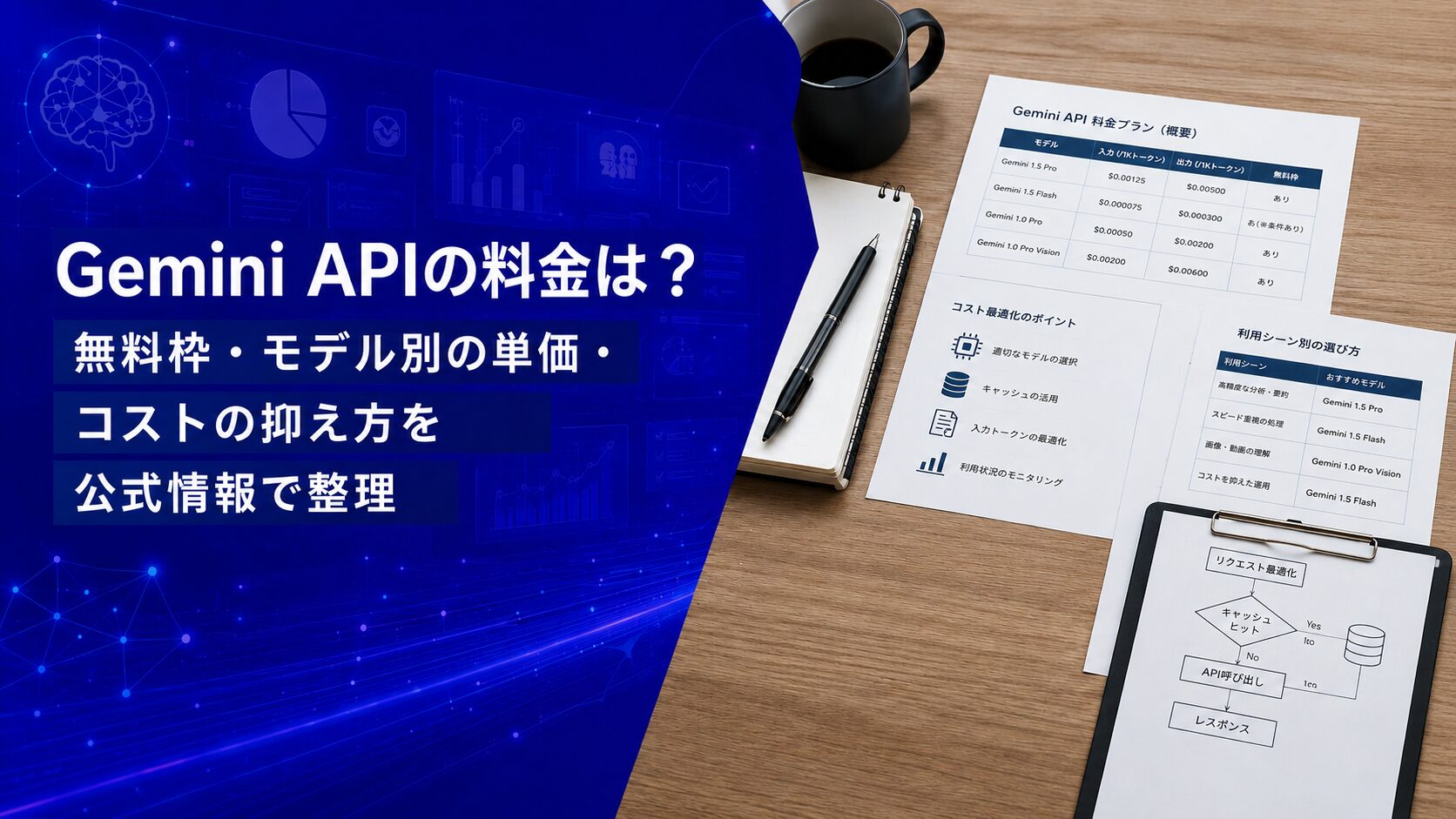 Gemini APIの料金は？無料枠・モデル別の単価・コストの抑え方を公式情報で整理【2026年版】