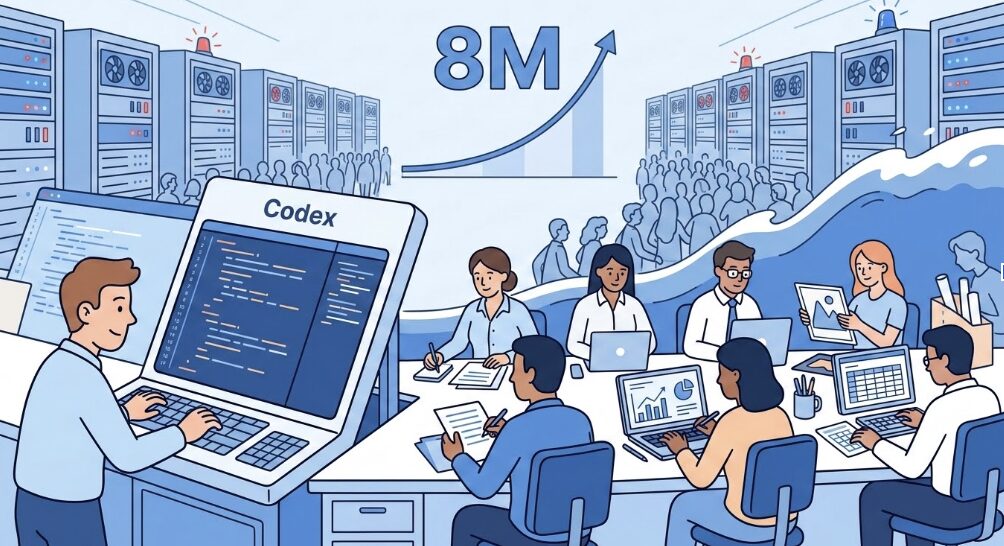 OpenAIのCodex800万人に急増＝開発以外の利用増で