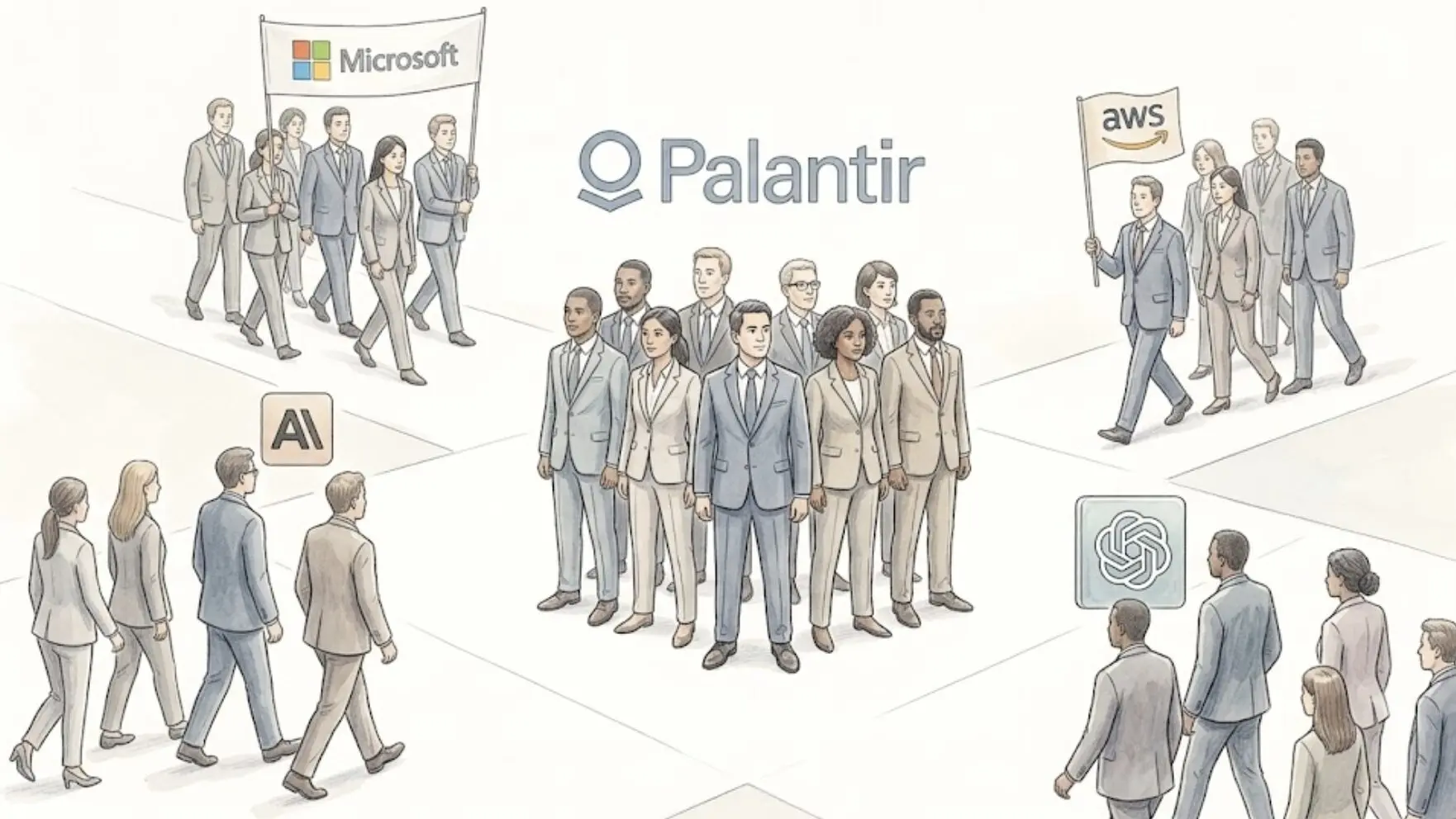 AI競争の主戦場が移った　Palantirの得意領域に各社が参入